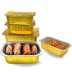 <span class=keywords><strong>Barquette</strong></span> en <span class=keywords><strong>aluminium</strong></span> compatible <span class=keywords><strong>micro</strong></span>-ondes avec couvercle en PET - Sécurité alimentaire, convient aux desserts, <span class=keywords><strong>au</strong></span> pain, aux produits de boulangerie - Product Image 6