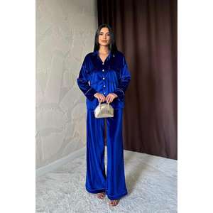 Conjuntos de Trajes para Mujer al por Mayor con Detalles de Terciopelo y Diseño de Maceta - Product Image 2