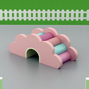 Opular-puente de arco iris para niños, juego suave de escalada en interiores, color beige pastel blanco gris - Product Image 4