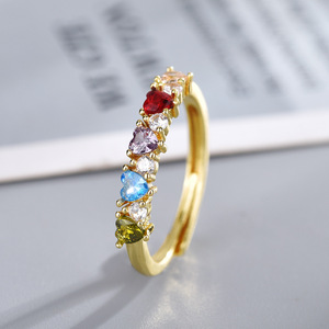 Elfic Oro Laminado 14k Bague Tricolore Derniers Designs Zircon Cuivre <span class=keywords><strong>Bijoux</strong></span> Tendance pour Femmes Mariage Fiançailles Cadeaux Fêtes - Product Image 1