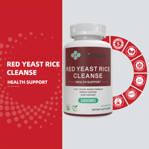 Suplemento de Arroz de Levadura Roja con CoQ10, OEM/ODM, Gran Venta, Apoya la Salud del Corazón, la Energía, las Articulaciones y la Digestión, 60 Unidades - Product Image 3