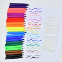 Ensemble de stylos de couleur lavables 12 couleurs, marqueurs à pointe feutre à base d'eau non toxiques pour le dessin des enfants, papeterie scolaire