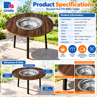 Table pliante en aluminium de conception moderne pour l'extérieur, pour dîner, barbecue, pique-nique, cuisine, portable, hauteur réglable