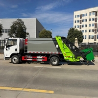 Camion à ordures à compression Shacman de 6 mètres cubes, camion à ordures compacteur de 6000 L pour la collecte et le transport des déchets