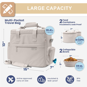Bolsa de Viaje para <span class=keywords><strong>Perros</strong></span>, Organizador Portátil para Mascotas <span class=keywords><strong>con</strong></span> Compartimentos, Venta al Por Mayor - Product Image 5