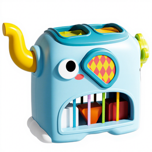 Cubes magiques en plastique en forme d'éléphant Baby SeSeLe, reconnaissance des couleurs, coordination des mains, puzzle éducatif pour la petite enfance, jouet éducatif - Product Image 5