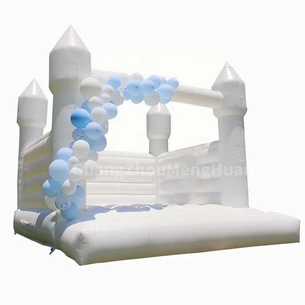 A decoração exterior inflável branco casa do salto castelo que salta para o casamento caçoa o PVC comercial do partido do aniversário