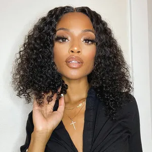 Afro Kinky Curly Raw Brazilian Virgin Human Hair Lace Frontal Closure Hd Transparent Full Lace Front Natural Human Hair Wig