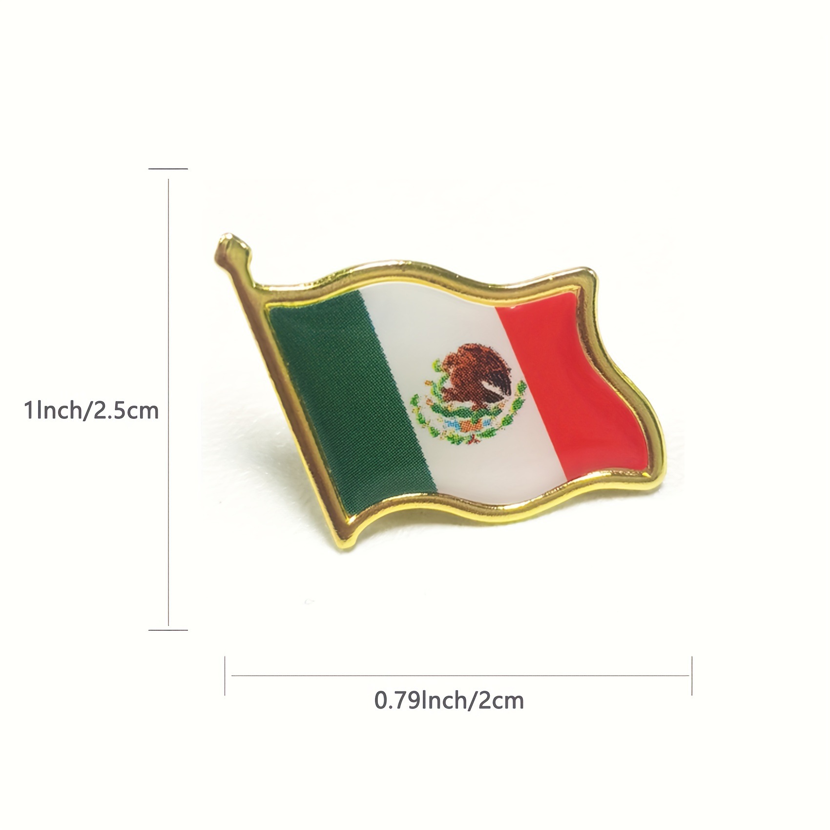 Broche drapeau mexicain