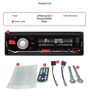 Reproductor de Audio para Auto, Reproductor MP3 de Un Solo DIN, Llamadas Manos Libres Inalámbricas por Bluetooth, Radio FM, Luz de Color Cambiante, Reproductor Estéreo para Auto - Product Image 1