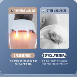 Masseur électrique sans fil pour le cou, masseur Shiatsu pour le cou et les épaules, masseur pour le cou, le dos et le corps avec fonction chauffante pour la voiture - Product Image 4