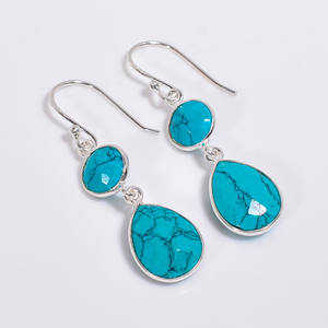 ต่างหูพลอยอัญมณีตัด925แฟชั่นสำหรับผู้หญิงทำมือน่ารักเครื่องประดับหินสองชิ้นสำหรับงานแต่งงานของขวัญโดยตรง - Product Image 2