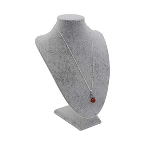 Présentoir en gros pour colliers en velours noir, support de présentation en forme de cou 3D, organisateur de chaînes de bijoux, modèle de mannequin, support de présentation - Product Image 1