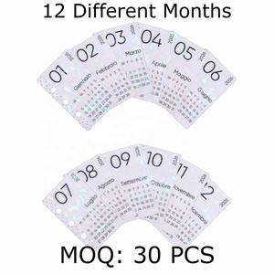 ملصقات بلاستيكية إيطالية A6 للوحات الميزانية من ييهي، الأكثر مبيعًا، بـ 3 ثقوب مع 12 شهرًا كإدراجات قابلة للإزالة - Product Image 2