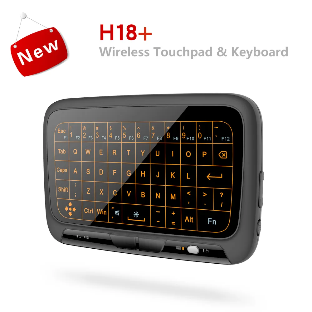 Amazon Hot Selling H18 Wireless Mini Keyboard Backlit Air Mouse with Touchpad for Games Home Appliance Wireless keyboard