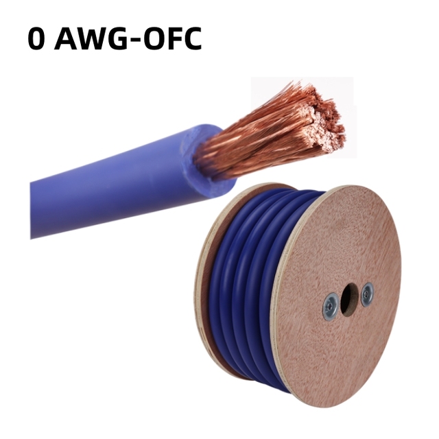 JLD Audio 0AWG Car Audio Power Cable OFC Conductor 0.12mm Individual Strand Best Quality Oxygen-Free Copper 50FT 53.17mm PVC