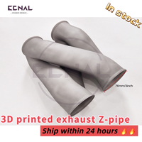 FORMULA Tuyau d'échappement en Z haute performance imprimé en 3D de 3 pouces (76 mm) pour un flux d'air fluide et une faible pression de reflux, pièces automobiles universelles