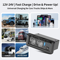 Double chargeur USB PD + QC pour voiture Double prise de courant 12V Interrupteur marche/arrêt Adaptateur répartiteur allume-cigare Plage de tension 12-24V