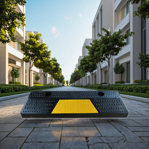 Meta Cao Su MR-WSR55YD 550*150*100Mm Chống-Trượt Chống Va Chạm Khối Cao Su Mặt Đất Curbs Xe Bãi Đậu Xe Bánh Xe Stopper Đường - Product Image 5