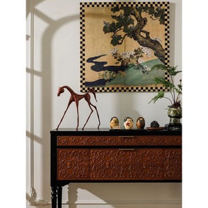 Davis Entryway Console <b>Table</b> Solid Wood Storage Decorative Shelf French Retro Style Facing Door - Product Image 4