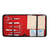 Kit de pratique de suture chirurgicale pour étudiants, avec coussinet en silicone, instruments en acier inoxydable, fils de suture et étui de transport - Fournisseur en gros
