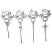 Capteur de température RTD PT100 en acier inoxydable étanche à 3 fils, haute efficacité, personnalisé Hongtai pour réservoir d'eau industriel et CVC
