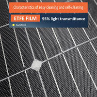 Couverture solaire de haute qualité 200W résistante aux intempéries, panneau solaire pliable ETFE portable pour camping-car, caravane, bateau, maison, véhicule
