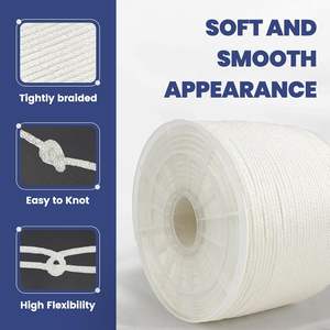 Corde en nylon 500 pieds 1/8 pouces multi-usages résistant à l'abrasion résistant aux UV pour Camping corde à linge pièces de véhicule accessoires - Product Image 3