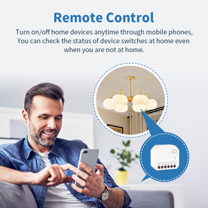 مفتاح حائط ذكي صغير يعمل بالواي فاي مع قاطع دائرة كهربائية يدعم التحكم الصوتي عبر أليكسا وتطبيق الحياة الذكية للتحكم عن بعد - Product Image 6