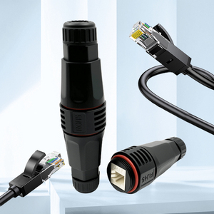 10 gam RJ45 kết nối mạng cat6 cat6A CAT7 thiết bị công nghiệp IP68 Ethernet nữ Coupler - Product Image 6