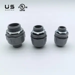 Nonmetallic Conduit Fittings Waterproof Straight Liquid Tight Conduit Connectors For Electrical PVC Conduit