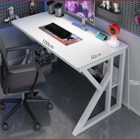 Bureau de jeu en métal pas cher avec LED et porte-gobelet, extensible, taille personnalisable, durable, ensemble moderne de bureau et chaise de jeu