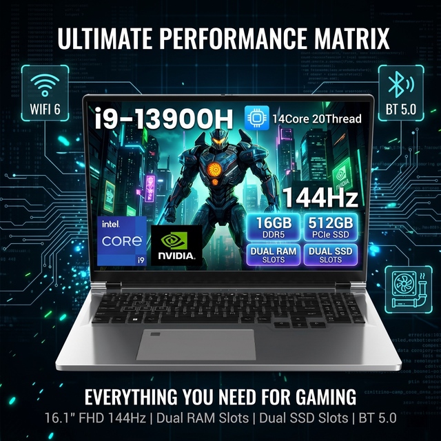 16 Inch Gaming Laptop Intel Core I9 13900H RTX 4060 Notebook Computer DDR5 Wholesale Oem Odm Factory Supply Global Ready