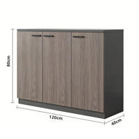 Armoire de classement de bureau moderne en MDF, armoire de classement à faible hauteur combinable librement, armoire de rangement de bureau à 2 portes
