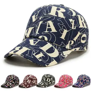 Gorra de béisbol de Color con estampado del alfabeto coreano, gorro de béisbol con visera, protector solar, informal, a la moda, novedad