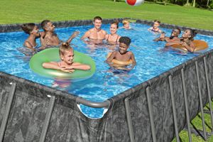 Piscina Elevada <span class=keywords><strong>Rectangular</strong></span> <span class=keywords><strong>Bestway</strong></span> 561KG APX de 7.32m x 3.66m x 1.32m, Portátil, para Entrenamiento al Aire Libre - Product Image 3