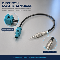 Adaptateur radio DIN mâle à entrée directe, compatible avec un connecteur automobile de type FAKRA, adaptateur radio de type FAKRA vers DIN mâle