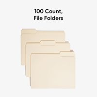 Dossiers de présentation de taille lettre à onglet 1/3-Cut Positions assorties 100 unités par boîte fabriqués à partir de carton durable