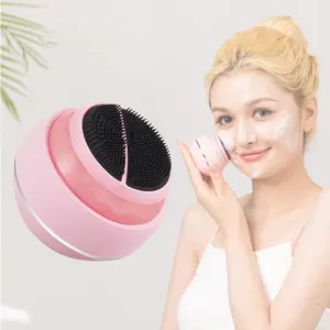 Cina nuova tecnologia macchine faccia serraggio 10-in-1 spazzola in silicone ems pelle sollevamento sonico led luce terapia ems pennello viso