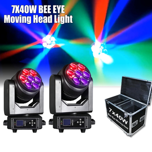 Luz Móvil LED Wash Zoom de 7*40W DMX512 RGBW 4 en 1 con Efecto Ojo de Abeja para Escenarios, Discotecas, Fiestas, Clubes y DJ - Product Image 1