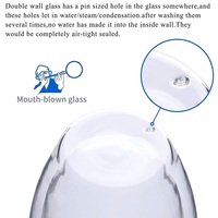 Offre Spéciale 150/250/350/450ml tasse à café expresso en verre à double paroi isolée en verre borosilicaté avec poignée