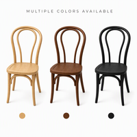 Chaise Thonet empilable en polypropylène, chaise de bistrot française vintage en bois courbé pour café, mariage, banquet