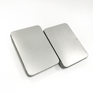 Caja de lata <span class=keywords><strong>Rectangular</strong></span> de Metal, contenedor vacío con bisagras, caja personalizada, lata cuadrada para caramelos de té - Product Image 3