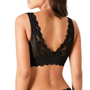 Commercio all'ingrosso Della Chiusura Lampo <span class=keywords><strong>Senza</strong></span> Fili <span class=keywords><strong>Reggiseno</strong></span> di Pizzo Delle Donne Floreale Sexy Del Merletto Bralette Top Crop - Product Image 2