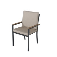 Lujo aluminio plástico madera jardín Patio muebles para cafetería al aire libre mesa de comedor conjunto patio granja apartamento hogar