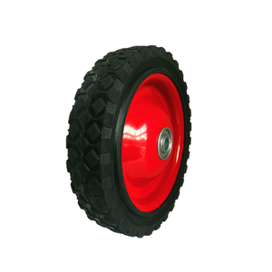 Truk tangan roda karet Solid 7 inci, roda kereta dorong tangan, roda pemisah Log - Product Image 3