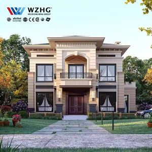 Modernas Villas de Dos Pisos de Acero Ligero para Zonas Rurales, Casas Autoconstruidas con Vista al Mar y Planos de Diseño Integrados - Product Image 1