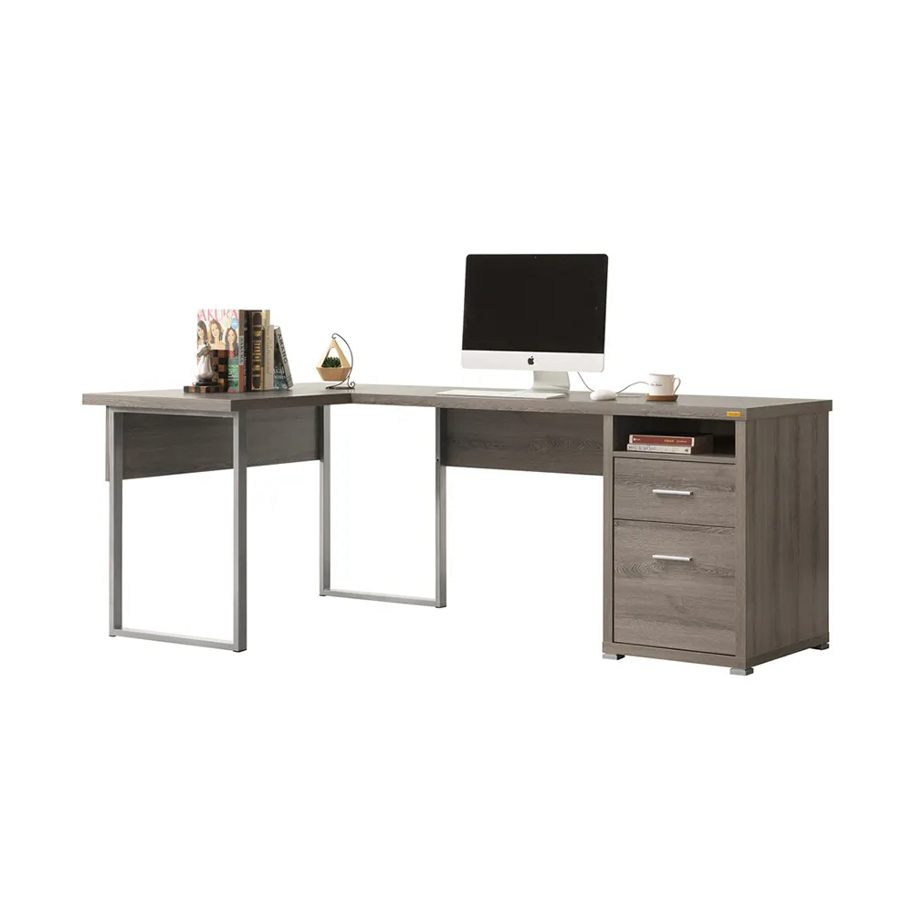 Writing Desk Classic Design Golden Oak L Desk Work Station Home Office Furniture Writing Desk With 2 Drawers