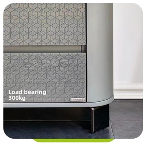 Kaki Furnitur Baja Tebal Modern |   Penyangga Tugas Berat untuk Sofa, Lemari <span class=keywords><strong>TV</strong></span> & Meja Kopi |   Motif Kayu & Finishing Logam - Product Image 3