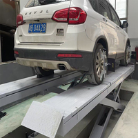 Pont élévateur à ciseaux double de 4000 kg et 1,2 m de hauteur moyenne avec certification CE, élévateur automobile portable de 4 tonnes pour usage en atelier